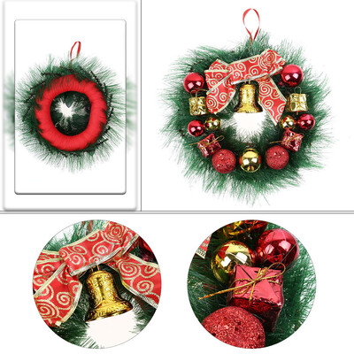

〖Follure〗Christmas Wreath Decor For Xmas Party Door Wall Hanging Garland Ornament 30CM