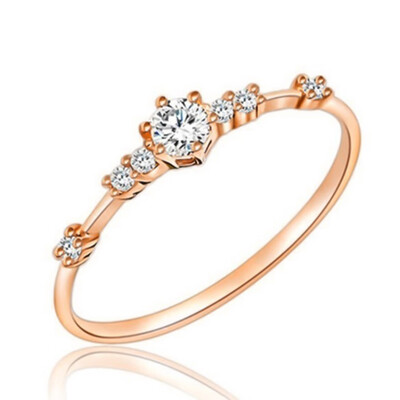 

14K Gold Plated Eternity Thin Band Rings 925 Sterling Silver Tiny Diamond Jewelry Anniversary Proposal Gift Party