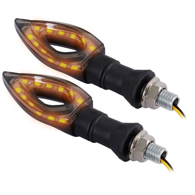

2Pcs Universal Motorcycle 12 Led Indicators Direction Signal Arrows Light Amber Yellow