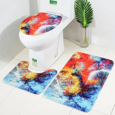 

Toponeto European Pattern Soft Bathroom Bath Mat Floor Rug Carpet With Non Slip Back 3pcs