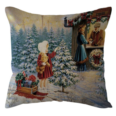 

Tailored Christmas Home Decor Office Sofa Cushion Square Throw Pillow Festive Pillowcase