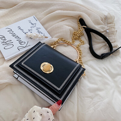 

Summer bag handbags new 2019 summer small fresh wild shoulder slung fashion portable chain small square bag