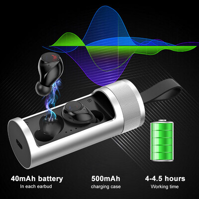 

Q9B Bluetooth 50 TWS Earbuds Sports In-Ear Earphones True Wireless 3D Stereo Headset With 500mAh Charging Case