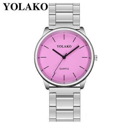 

RM YOLAKO Luxury Ladies Steel Strip Watch With Simple Mirror Quartz Watch