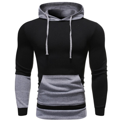 

Toponeto Men Autum Winter Long Sleeve Hooded Sweatshirt Printed Outwear Tops Blouse