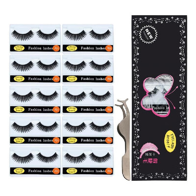 

Anself 10 Pairs Fake Eyelashes with False Lashes Applicator Long Thick Curly Lashes Makeup Lashes Strip for Eye Makeup