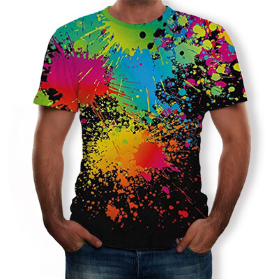 

Toponeto Mens Summer New Style 3D Printed Short Sleeves Fashion Comfort Blouse Top