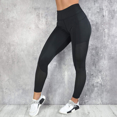 

Starmoon Ladies Stitching Pockets Breathable Exercise Running Nine-point Yoga Pants