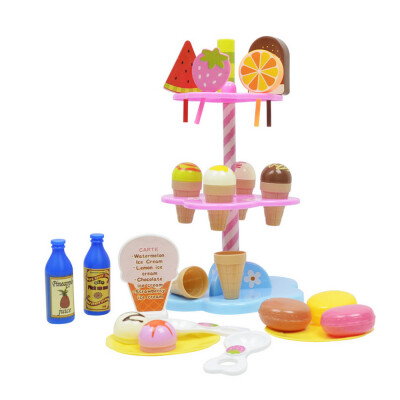 

YIWULASimulation Mini Candy Sweet Treats Ice Cream Trolley Shop Pretend Play Set