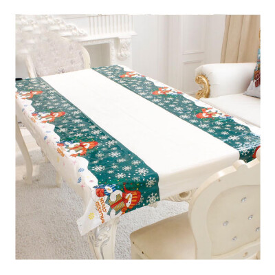 

Siaonvr Disposable Merry Christmas Rectangular Printed PVC Cartoon Tablecloth 110180cm