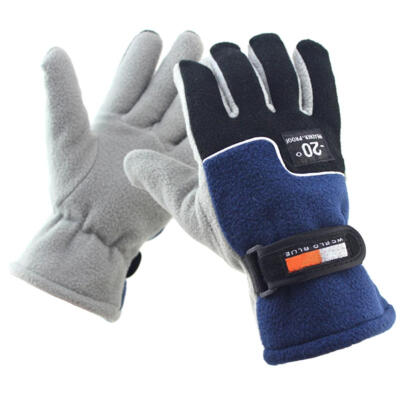 

2pcs Outdoor Winter Warm Polar Fleece Full Finger Cycling Motorcycle Gloves