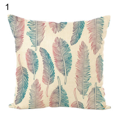 

Colorful Feather Soft Throw Pillow Case Cushion Cover Sofa Bed Car Home Decor