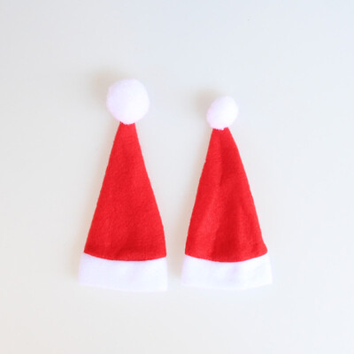 

Gobestart 10PCS Christmas Caps Cutlery Holder Fork Spoon Pocket Christmas Decor Bag