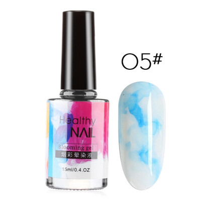 

15 ML Watercolor Ink Nail Polish Blooming Gel Smoke Effect Smudge Bubble DIY Varnish Manicure Nail Art Set Easy to wear