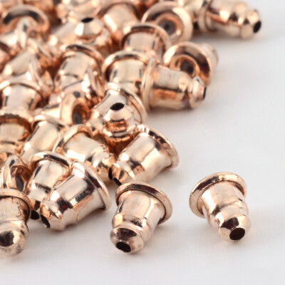 

Iron Ear Nut Findings Rose Gold 6x5mm Hole 1mm