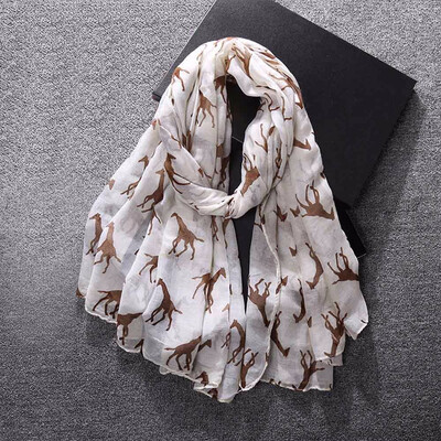 

Gobestart Women Ladies Giraffe Print Pattern Long Scarf Warm Wrap Shawl