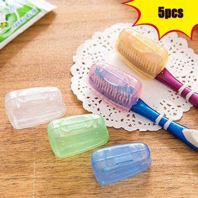 

5Pcs Portable Toothbrush Head Cover Holder Travel Hiking Camping Brush Cap Case