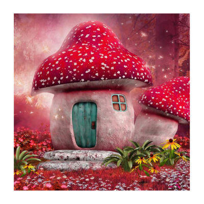 

Mushroom House Theme Crystal Paintings DIY Crystal All-match Hand Made Paintings Household Decor