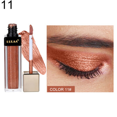

LULAA 12 Colors Glitter Liquid Eyeshadow Smoky Waterproof Long Lasting Cosmetic