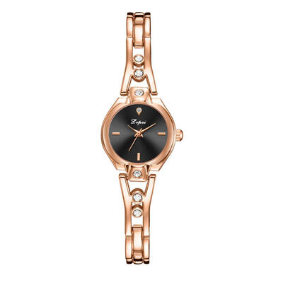

Hot Selling Women Watches Dial Ladies Quartz Wristwatch Rhinestone Rose Gold Alloy Strap Fashion Clock Dress Gift Reloj Mujer