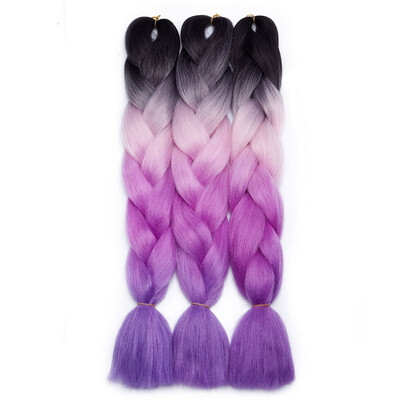 

3 Packs Braiding Hair Ombre for crochet Hair Weave with Synthetic&Twist Braiding Hair Extensions