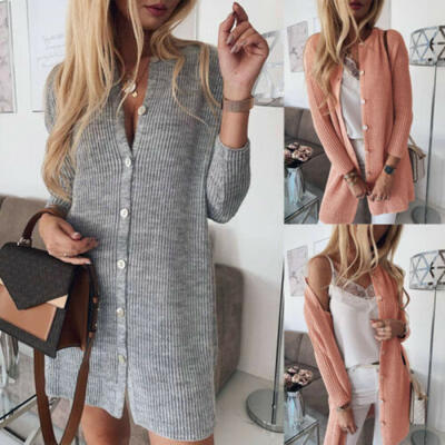 

Ladies NEW Open Front Cardigan Casual Long Sleeve Smart Jacket Sweater Coat Top