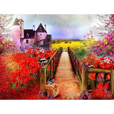 

Diamond Embroidery Landscape Full Square Rhinestone 5D DIY Diamond Painting Cross Stitch Flower Mosaic Decor Home Gift