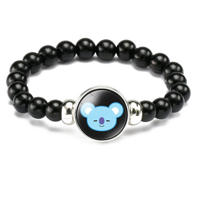 

Kpop BTS Bangtan Boys Bracelet Time Gemstone Beaded Retractable Bracelet Fashion Wristband Jewelry for Unisex
