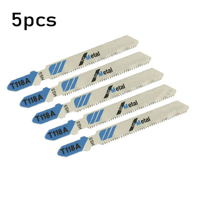

5pc HSS T118A 3 T-Shank Jig Saw Blades Set Wood Metal Steel Blade Jigsaw Cutter
