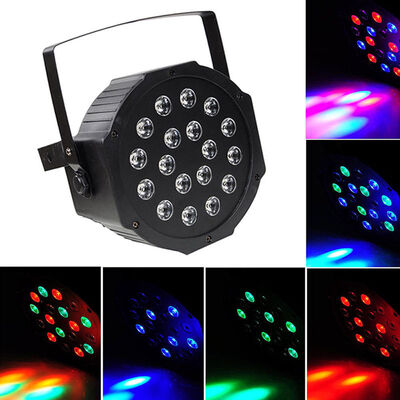 

Ktaxon 30W 18-RGB LED Stage Light Disco DJ Bar Effect UP Lighting Show DMX Strobe AC 110-240V Black