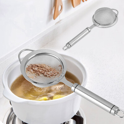 

GreensenStainless Steel Fried Food Oil Filter 30 Fine Mesh Strainer Colander Kitchen Gadget Oil Strainer Mesh Food Strainer