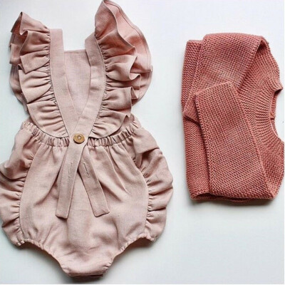 

Summer Newborn Baby Boys Girls Ruffle Solid Romper Bodysuit Jumpsuit Clothes