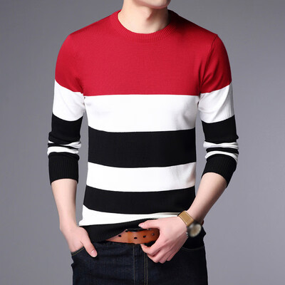 

Men Casual Long Sleeve O-Neck Knit Cardigan Pullover Jumper Sweater Shirt Tops
