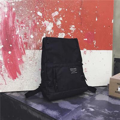 

Shoulder bag mens Korean version of the college wind solid color backpack large-capacity fashion tide brand high school student b