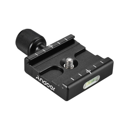 

Andoer QR-50 Quick Release Plate Clamp Adapter with Built-in Bubble Level for Arca Swiss RRS Wimberley Tripod Ball Head