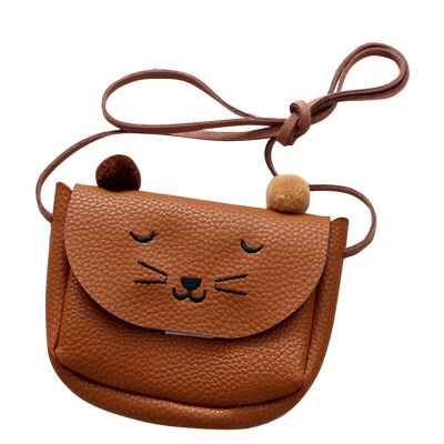 

2018 New Style Fashion Children Girl Flap PU Leather Cartoon Cute Bag Kids Cute One Messengers Bear Bag