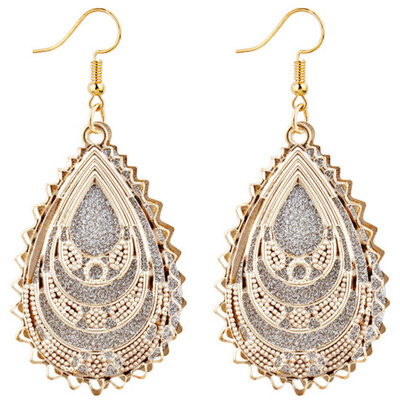 

New Fashion Geometric Hollow Butterfly Metal Matte Dangle Earrings For Women Jewelry Accessories Gold Earrings