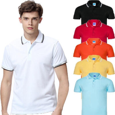 

2018 Mens Summer Lapel Short Sleeve Stylish Casual T-Shirts POLO Shirt Tops