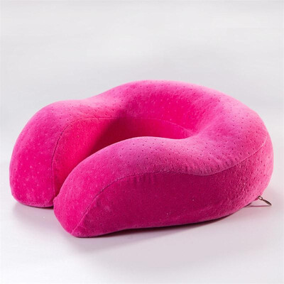 

New U Shaped Memory Foam Neck Pillows Soft Slow Rebound Space Travel Pillow Solid Neck Cervical Healthcare Bedding Free Shipping