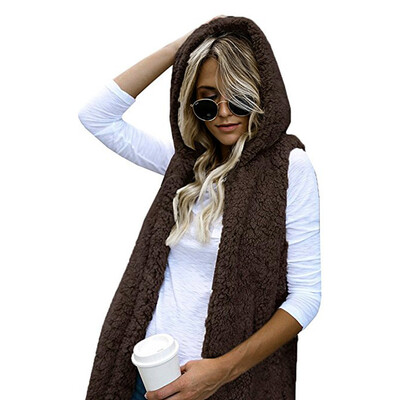 

Roseonmyhand Womens Vest Winter Warm Hoodie Outwear Casual Coat Faux Fur Zip Up Sherpa Jacket
