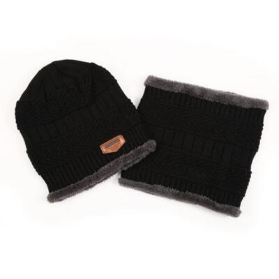 

Mens Womens Camping Hat Winter Beanie Baggy Warm Fleece Ski Cap Neckerchief