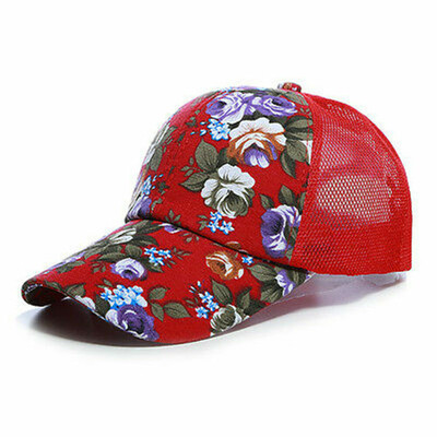 

SUNSIOM Men Womens Floral Print Hat Adjustable Snapback Trucker Golf Sport Baseball Cap