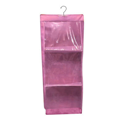 

Hanging Closet Organizer Clear Foldable Handbag Purse Storage Bag 35Inx14In