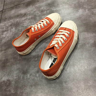 

New summer 2019 tide shoes Joker chic Hong Kong flavor board shoes female Korean ins canvas shoes female