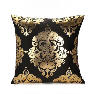 

45X45Cm Christmas Gilding Black Pillowcase Sofa Fashion Cushion Cover Decoration Car Soft Pillowcase Home Decoration