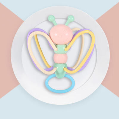 

Greensen 1Pc Baby Infant Bees Rattle Teether Soft Silicone Grasping Ball Toy Toddler Gift