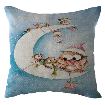 

Tailored Christmas Santa Claus Pillow Case Linen Sofa Throw Cushion Cover Home Decor