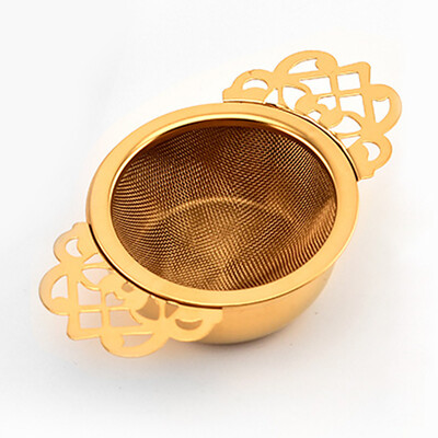 

Filter Traditional Loose Leaf Stainless Steel Double Ear Spice Mesh Tea Strainer