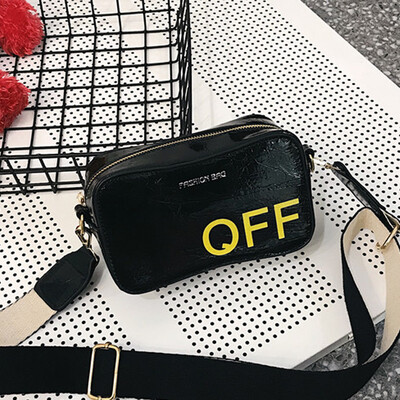 

North bag chic fashion simple fresh 2019 new Korean version of wild personality letters shoulder Messenger bag woman