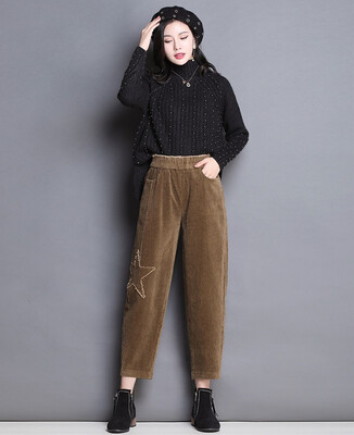 

Corduroy pants baggy Korean version of harun pants radish pants casual pants long pants pants down pants